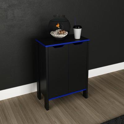 Armário Gamer 2 Portas Multimóveis Cr25059 Preto/Azul