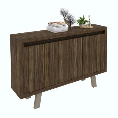 Balcão Escritório Com 3 Portas Multimóveis Vcr25028 Nogal/Fendi Nogal/Fendi