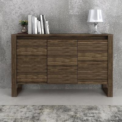 Balcão Escritório Com 3 Portas Multimóveis Cr25044 Nogal
