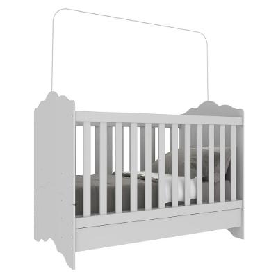 Berço Americano 3 Em 1 Para Colchão 70 X 130 Cm Nuvem Multimóveis Branco