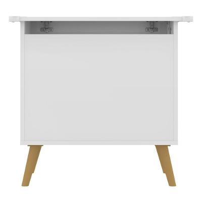 Caixa De Brinquedos Baú Organizador Retrô Multimóveis Branco/natural
