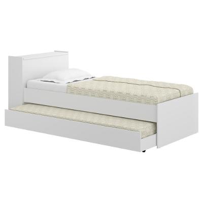 Bicama Com Baú Embutido Para Colchão 78 X 188 Cm Multimóveis Fg5009 Branca