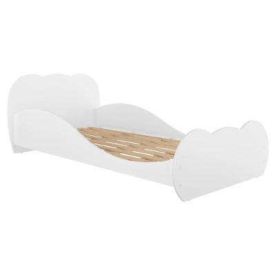Cama Solteiro p/ colchão 88 x 188 cm Safira 100% MDF Branca