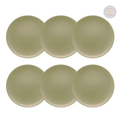 Conjunto De Pratos Rasos 06 Peças Oliva Oxford