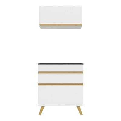 Conjunto Lavanderia Multiuso Armário E Balcão Multimóveis Branco