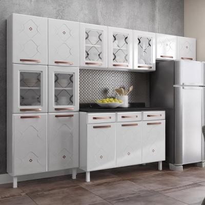 Cozinha De Aço Completa Com Balcão Glass Branco