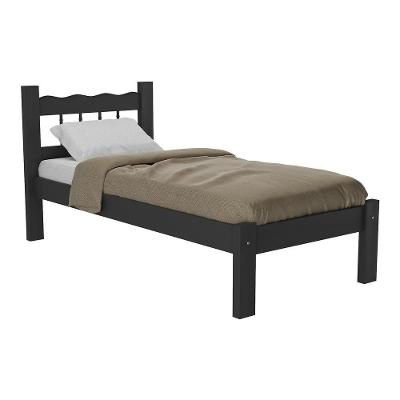Cama Solteiro Para Colchão 78/88 X 188Cm Madri Cr4141 Preta
