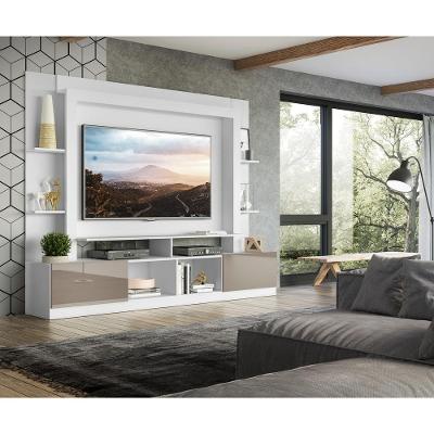 Estante Com Suporte Para Tv Até 65´´ Oslo Fg3386 Branca/lacca Fumê
