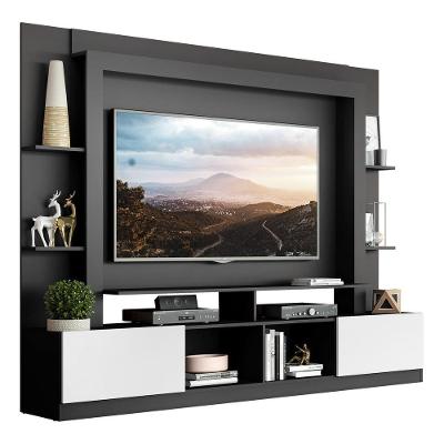 Estante Tv 65" E 2 Portas Oslo Multimóveis V3395 Preta/Branca Preto/Branco