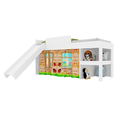 Cama Infantil Com Escorregador Para Colchão 188x88cm Multimóveis Cr40071 Branca Branco