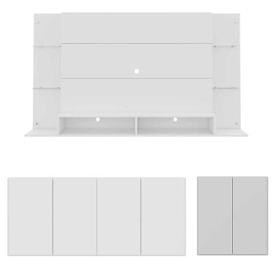 Conjunto Sala De Estar Painel Tv 60 e 2 Aparadores Olívia