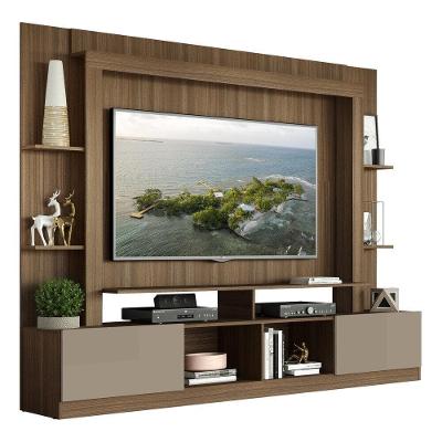 Estante Tv 65" E 2 Portas Oslo Multimóveis V3395 Madeirada/Lacca Fumê Madeirado/Lacca Fumê