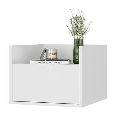 Mesa De Cabeceira 40Cm Suspensa Multimóveis V4040 Branca Branco