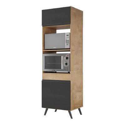 Paneleiro Para Forno E Micro 2 Portas 62cm preto