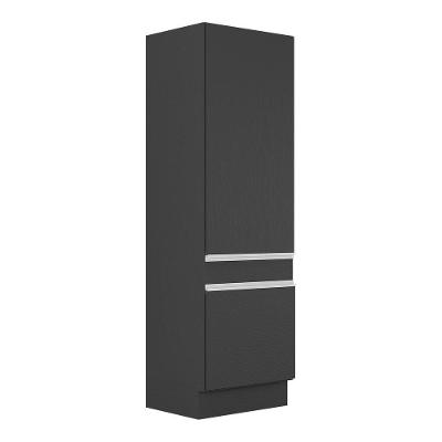 Paneleiro Com Rodapé 2 Portas Veneza Preto/branco