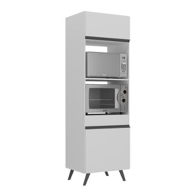 Paneleiro 2 Portas Para Forno E Microondas Branco/preto