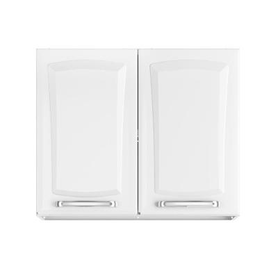 Armário De Cozinha E Lavanderia Com 2 Portas Duplo Aéreo Modulo Itatiaia Aço Tarsila 0,80m Branco Branco
