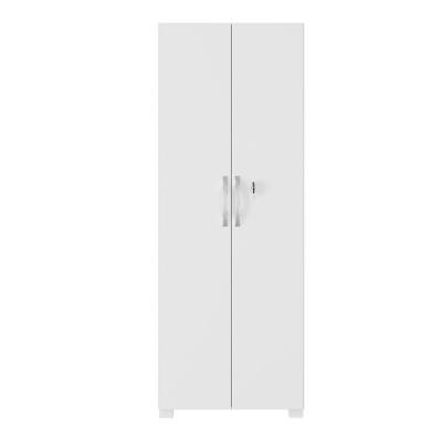 Armário Multiuso Com Chave 2 Portas Chicago Notável Branco Branco