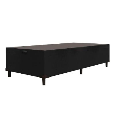 Cama Box Com Baú Com 41cm De Altura Prince Preto Marrom