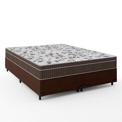 Cama Box Casal Queen Colchão Espuma Orthoface Polar 158X198X63Cm Marrom - Suporta Até 120Kg Marrom
