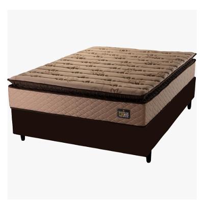 Cama Box Casal Colchão Espuma D33 Pillow Top Van Gogh 138X188X67Cm Marrom