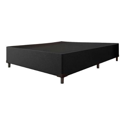 Cama Box Casal 1,38m Com 38cm De Altura Suede Prince Preto Preto