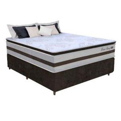 Cama Box Casal 1,38m Colchão Molas Ensacadas 30cm Love Story 138x188x68cm única