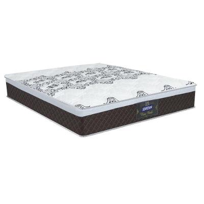 Colchão Casal Molas Ensacadas Marrom 138X188X26Cm Branco