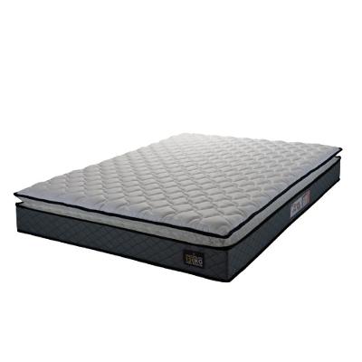 Colchão Casal Espuma D45 Pillow Top Strong 138x188x24cm Cinza/branco Hellen - Suporta Até 150kg Cinza