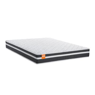 Colchão Casal Molas Qatar 138x188x22cm Branco / Preto - Suporta Até 150kg Por Pessoa Preto / Branco
