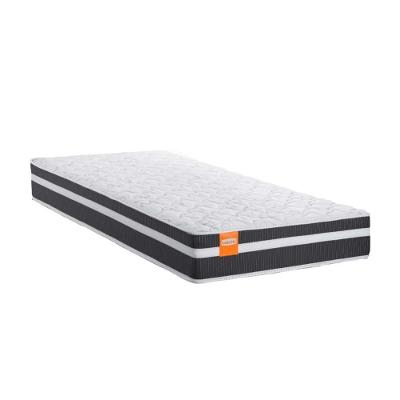 Colchão Solteiro Molas Qatar 88x188x22cm Branco / Preto- Suporta Até 150kg Preto / Branco