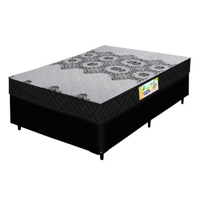 Colchão De Espuma D33 Firme Casal 1,38m 22cm Duo Com Box Preto