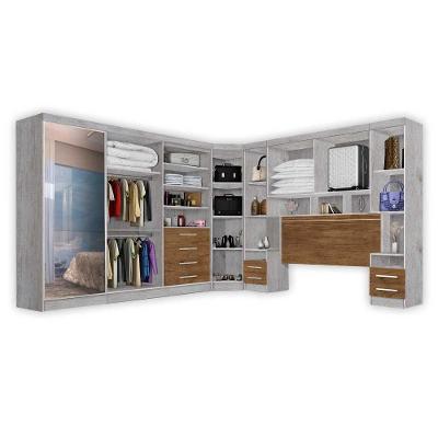 Dormitório Georgia Ja Avelã/jequitibá P/ Cama Box 1,38m Avelã / Jequitibá
