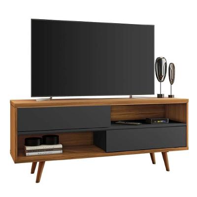 Rack Bancada Para Tv Até 50 Polegadas Nt1180 Notável Preto / Freijó Trend Preto