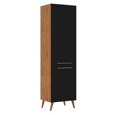 Paneleiro Duplo 2 Portas Favorita Natura / Preto Tx Preto