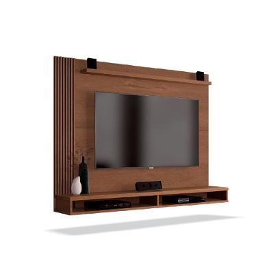 Painel Para Tv Até 50 Polegadas Dijon Ripado C/ Prateleira Naturale