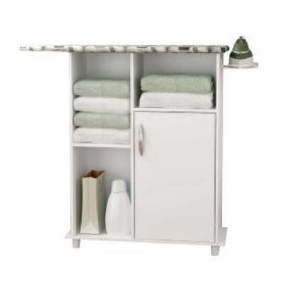 Tábua De Passar Roupa Com Gabinete Florence Notável Branco Branco