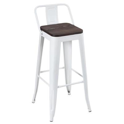 Banqueta Alta 76 Cm Madeira Rústica Escura