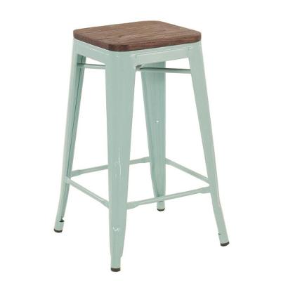 Banqueta Média Iron Tolix 66 Cm Verde Claro