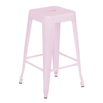 Banqueta Média Iron Tolix 66 Cm Rosa Claro Rosa Claro