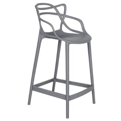 Banqueta Média Masters Allegra 66 Cm Cinza Escuro
