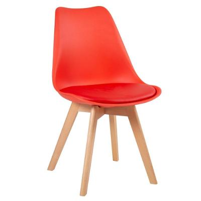 Cadeira Com Assento Estofado Leda Vermelho