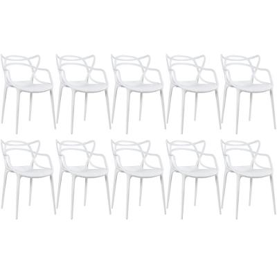 Kit - 10 X Cadeiras Masters Allegra - Branco