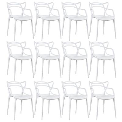Kit - 12 X Cadeiras Masters Allegra - Branco