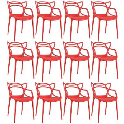 Kit - 12 X Cadeiras Masters Allegra - Vermelho