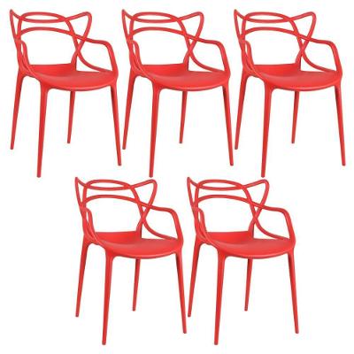 Kit - 5 X Cadeiras Masters Allegra - Vermelho