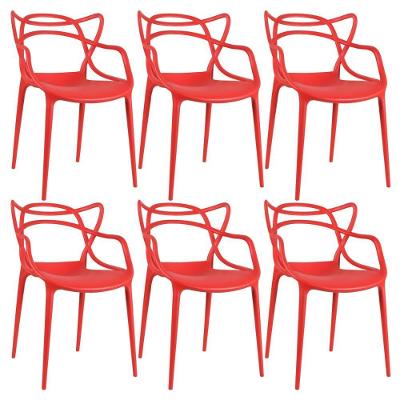 Kit - 6 X Cadeiras Masters Allegra - Vermelho
