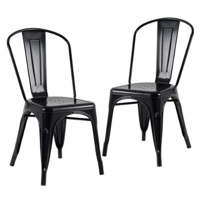 Kit 2 Cadeiras Preto Semibrilho