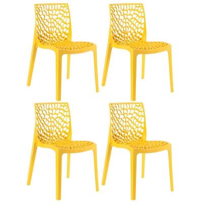 Kit 4 Cadeiras Gruvyer Amarelo
