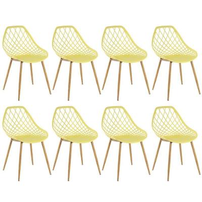 Kit 8 Cadeiras Clarice Cleo Amarelo